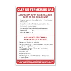 Consignes Clef De Fermeture Gaz