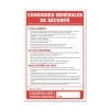 Consignes Générale De Sécurité - Parking Couvert