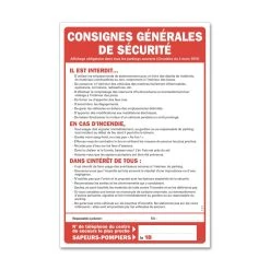 Consignes Générale De Sécurité - Parking Couvert