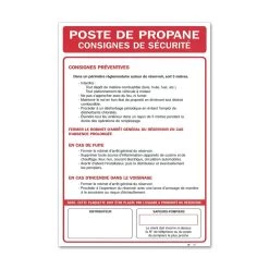 Consignes De Sécurité - Poste De Butane