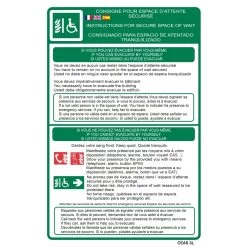 Consignes Pour Espaces D’attente Sécurisés - 3 Langues (FR/ANG/ESP)