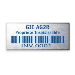 Etiquette Aluminium 3M Rigide 1 Mm Anodisée + Gravure Petite Série Urgente -Zebra Promos Magasin etiquette aluminium anodisee codebarre quadri hd petite serie urgente 2