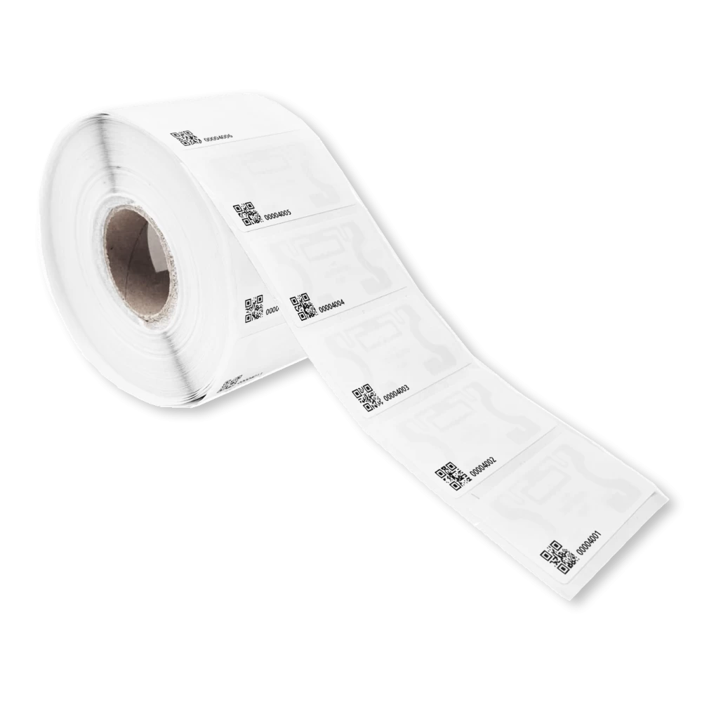 Étiquette D’inventaire RFID UHF 65 X 35 Mm Encodée Et Numérotée 1 Étiquette D’inventaire RFID UHF 65 X 35 Mm Encodée Et Numérotée
