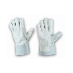 Gants De Protection En Cuir Pleine Fleur Renforcé Avec Manchette 8 Cm