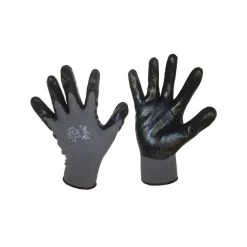 Gants En Nylon Enduits De Nitrile Noir