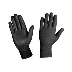 Gants En Nylon Noir Enduit De Polyuréthane