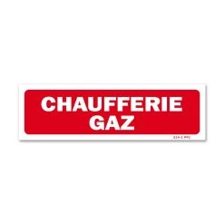 Panneau Chaufferie Gaz - Fond Rouge