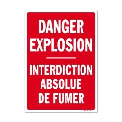 Panneau Danger Explosion - Interdiction Absolue De Fumer