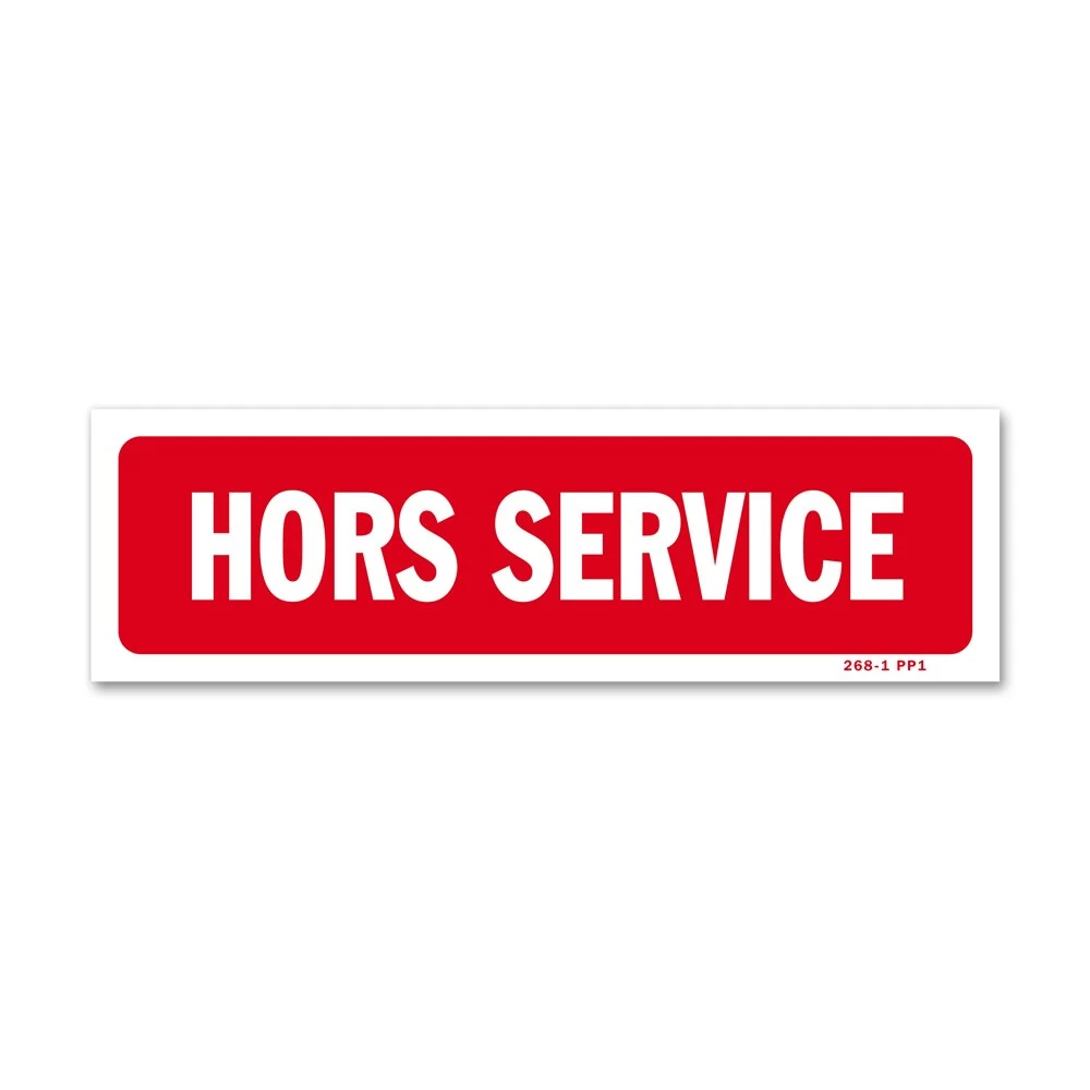 Panneau Hors Service - Fond Rouge 1 Panneau Hors Service - Fond Rouge
