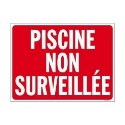 Panneau Piscine Non Surveillée