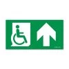 Panneau évacuation Handicapé Flèche Vers Le Haut