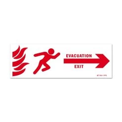 Panneau évacuation Feu Vers La Droite