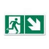 Panneau Picto Sortie Escalier Descente Droite - PHOTOLUMINESCENT En PVC 1 Mm