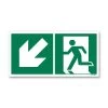 Panneau Picto Sortie Escalier Gauche Descente - PHOTOLUMINESCENT En PVC 1 Mm