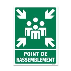 Panneau Point De Rassemblement Vertical