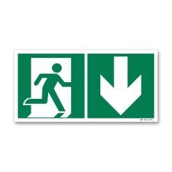Panneau Picto Sortie Porte Droite Flèche Vers Le Bas