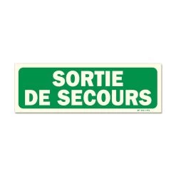 Panneau Sortie De Secours - PHOTOLUMINESCENT En PVC 1 Mm