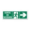 Panneau Sortie De Secours + Picto + Flèche Coté - Recto/verso