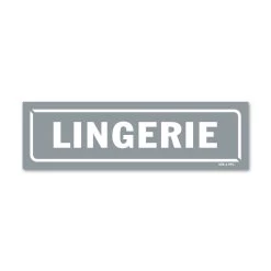 Panneau Identification Locaux "lingerie" - Fond Gris