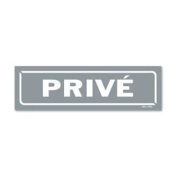 Panneau Privé - Fond Gris