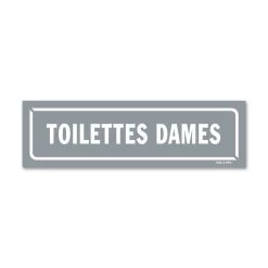 Panneau Toilettes Dames - Fond Gris