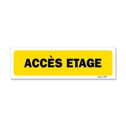Panneau Accès étage - Fond Jaune