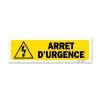 Panneau Arrêt D’urgence - Fond Jaune