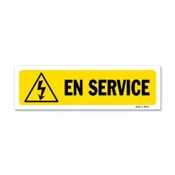 Panneau En Service - Fond Jaune