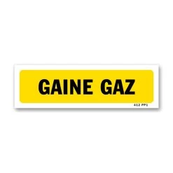 Panneau Gaine Gaz - Fond Jaune