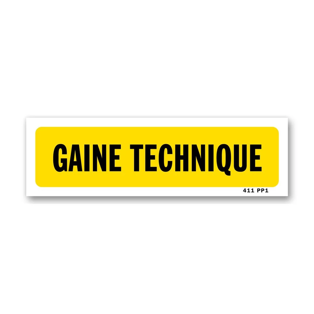 Panneau Gaine Technique - Fond Jaune 1 Panneau Gaine Technique - Fond Jaune