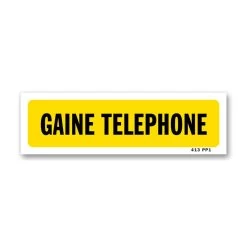 Panneau Gaine Teléphone - Fond Jaune