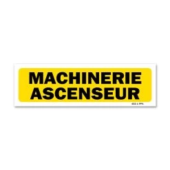 Panneau Machinerie Ascenseur - Fond Jaune