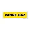 Panneau Vanne Gaz - Fond Jaune