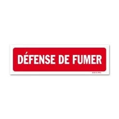 Panneau Défense De Fumer - Fond Rouge