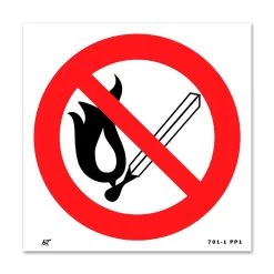 Panneau Picto Flamme Nue Interdite