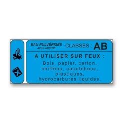 Panneau Lutte Incendie Classe Feu AB CO2