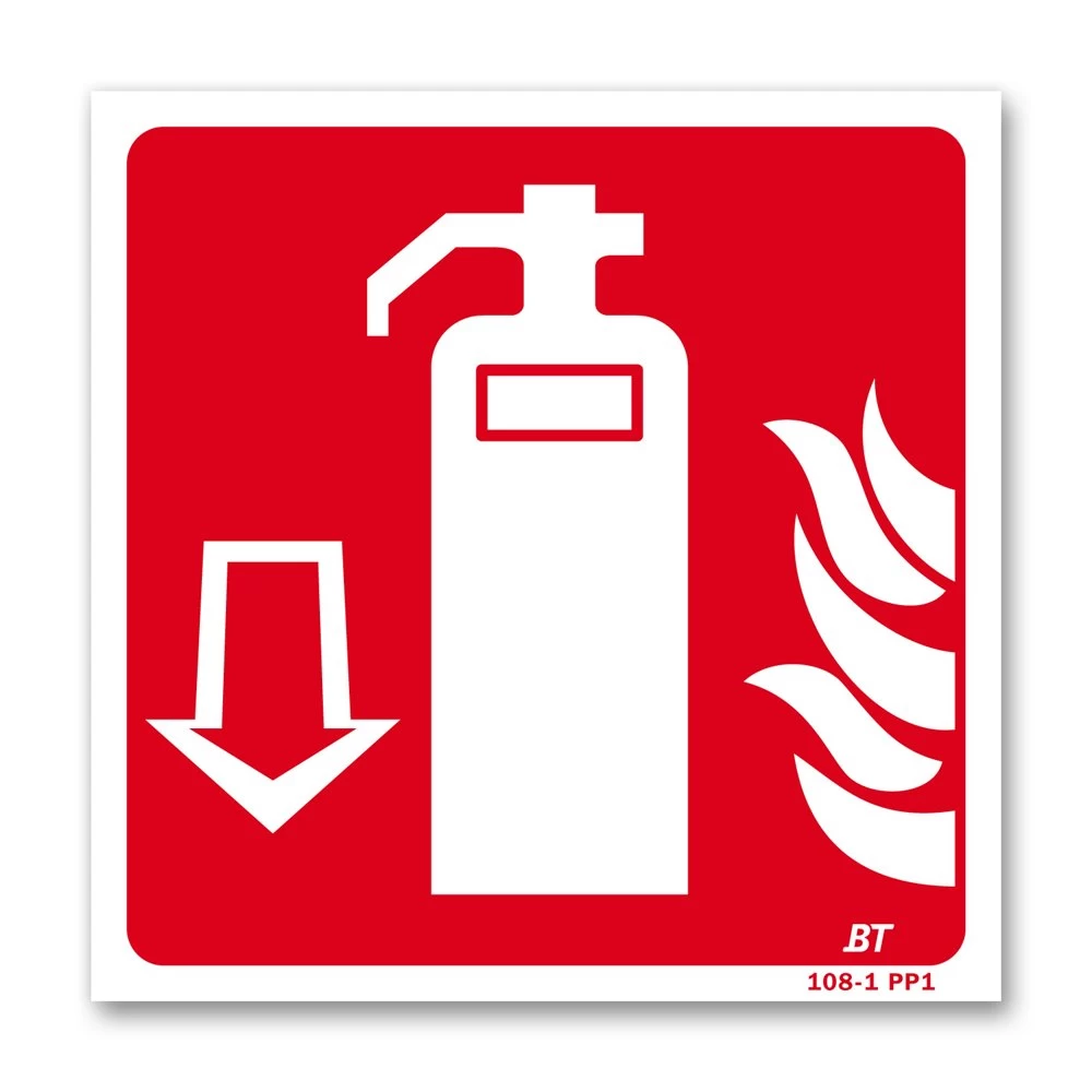Panneau Extincteur Flèche/flammes 1 Panneau Extincteur Flèche/flammes