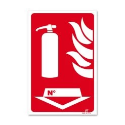 Panneau Extincteur Flèche/flammes N°