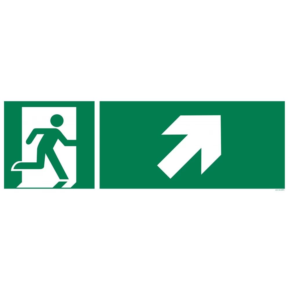 Panneau Picto évacuation + Flèche En Montée Recto/verso 1 Panneau Picto évacuation + Flèche En Montée Recto/verso