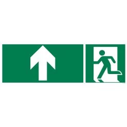 Panneau Picto évacuation + Flèche Vers Le Haut Recto/verso