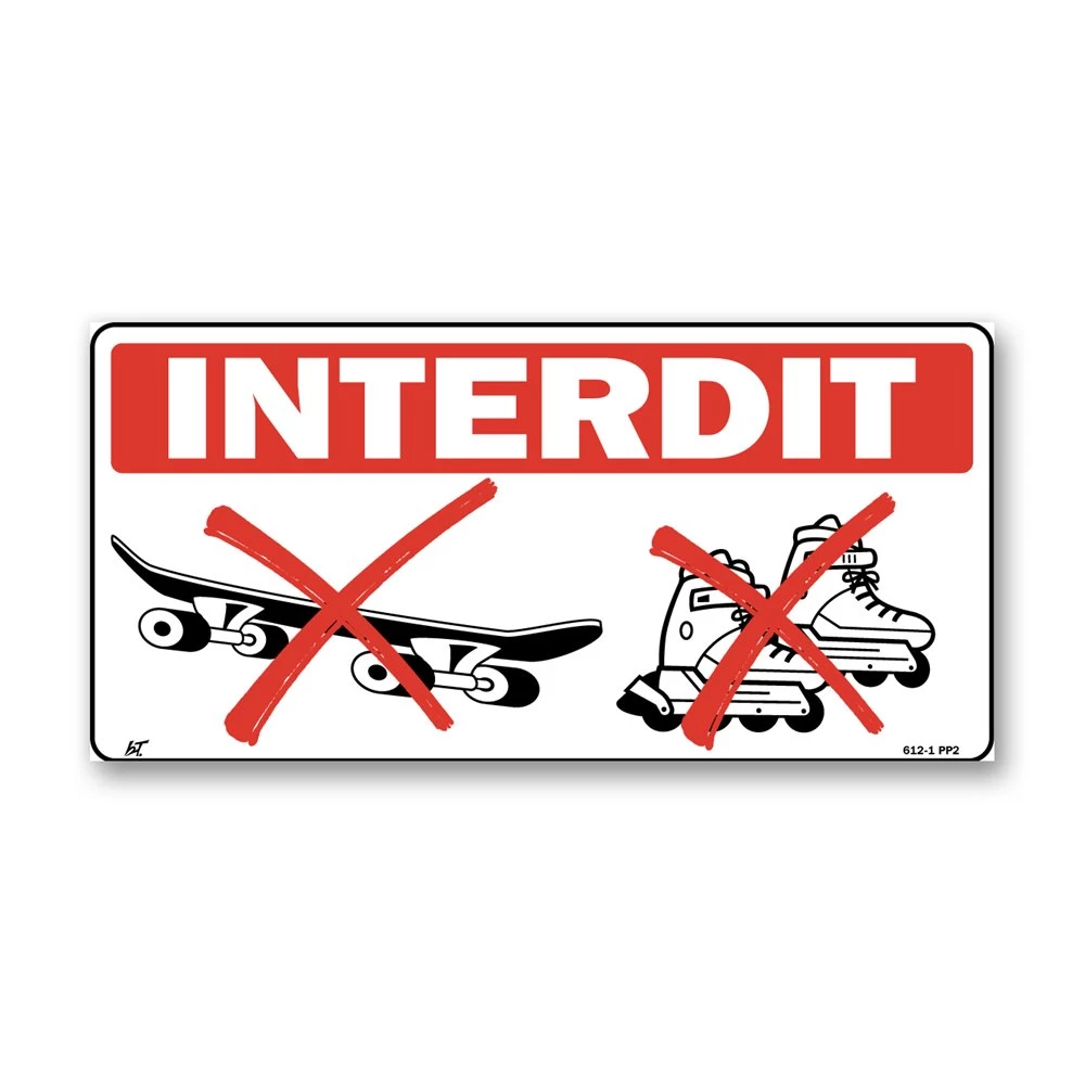 Panneau Interdit Aux Rollers Et Skateboard 1 Panneau Interdit Aux Rollers Et Skateboard