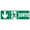 Panneau Sortie + Picto + Flèche Gauche Descente