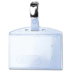 Porte-badge Rigide + Pince Bretelle -Zebra Promos Magasin porte badge rigide pince bretelle 2