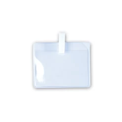 Porte-badges Souples Avec Clip En Plastique Blanc