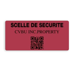 Scellé Adhésif Témoin Anti-effraction - Transfert Partiel Imprimé